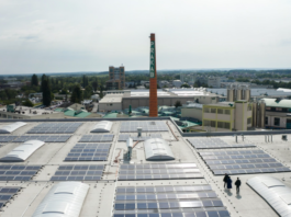 fotovoltaická elektrárna na hale PRARENA 1