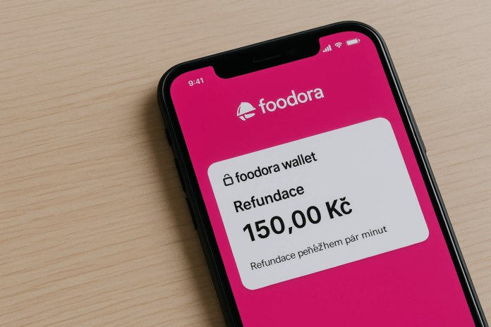 Vytvořeno AI: Aplikace Foodora s aktivní digitální peněženkou „foodora wallet“ – jednoduché a rychlé vrácení peněz během pár minut.