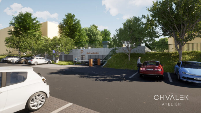 Parkovací dům, Ostrava-Poruba, vizualizace CHVÁLEK ATELIÉR