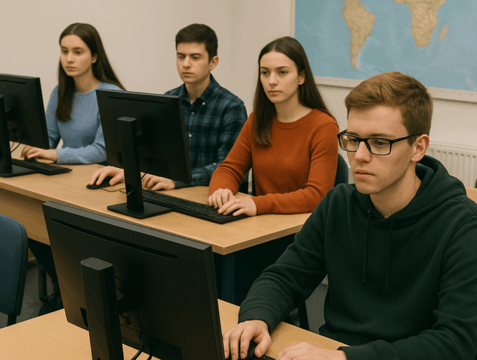 Soutěž IT-SLOT z Moravskoslezského kraje se připravují na celostátní finále v pražské IT učebně.