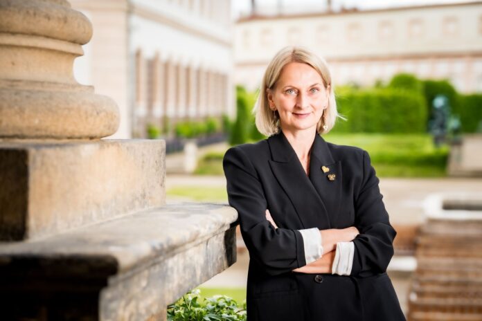 Petra Helebrantová, finalistka Global Teacher Prize CZ, při výuce na 1st International School of Ostrava