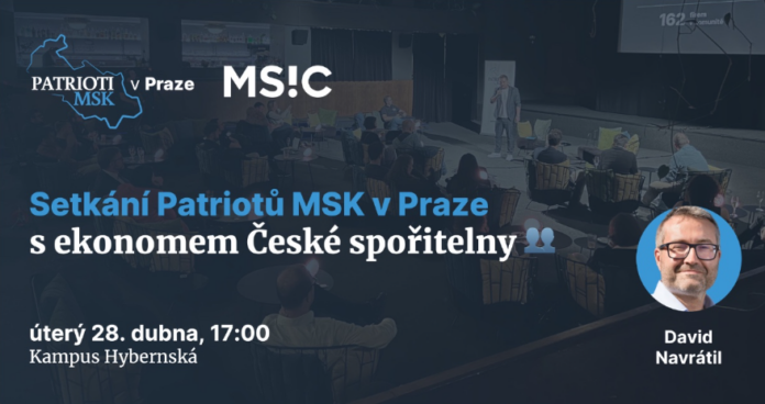 David Navrátil hlavní ekonom České spořitelny na setkání Patriotů MSK v Praze
